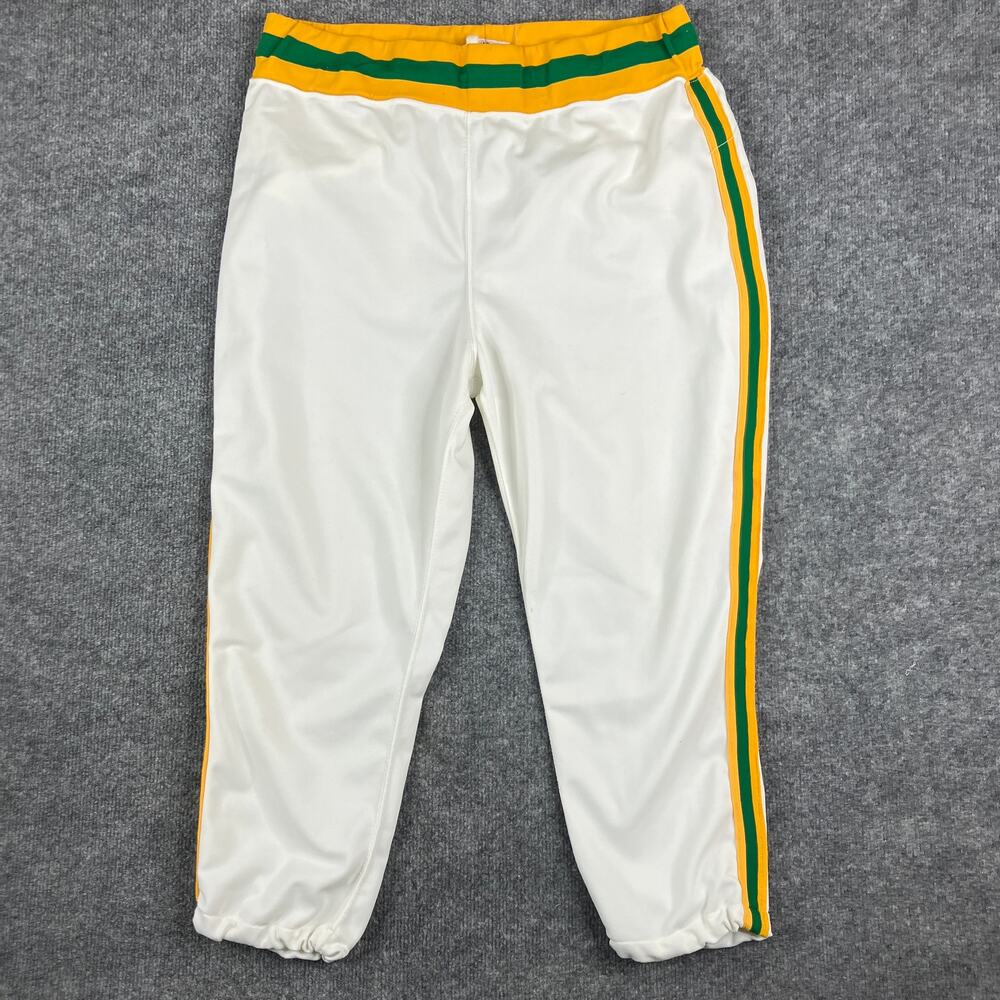 Wilson White Joggers with Yellow and Green Stripe Accents